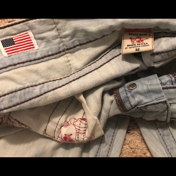 100% Authentic Men’s True Religion Jack Blue Jeans - Picture 3 of 4